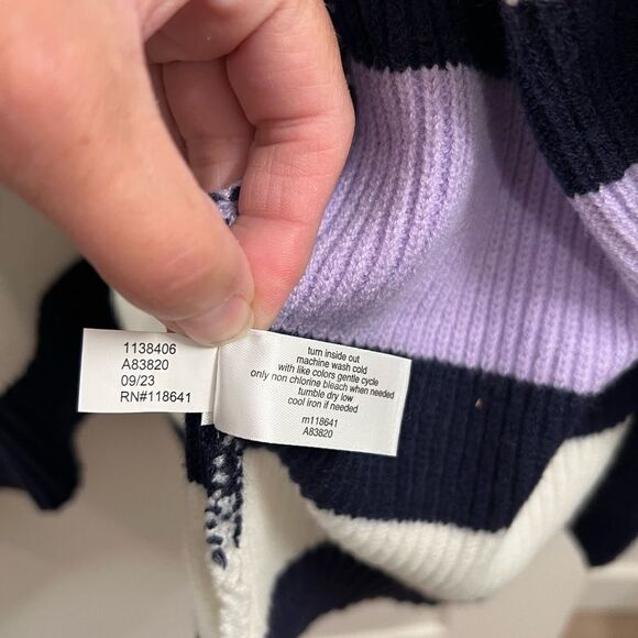 Lane Bryant Open-Front Stripe Cardigan - Picture 11 of 11